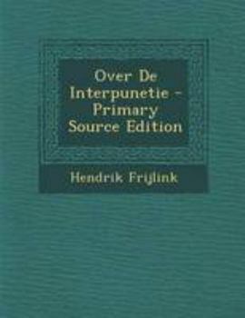 Paperback Over de Interpunetie [Dutch] Book