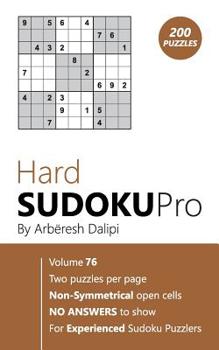 Paperback Hard Sudoku Pro: Book for Experienced Puzzlers (200 puzzles) Vol. 76 Book