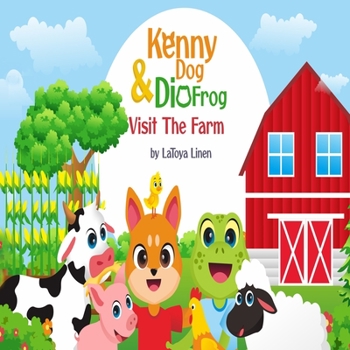 Paperback Kenny dog and Dio frog visit the farm Book