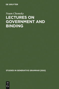 Hardcover Lectures on Government and Binding: The Pisa Lectures Book