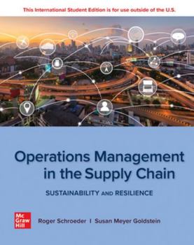 Paperback Operations Management In The Supply Chain: Sustainability and Resilience: 2024 Release ISE Book