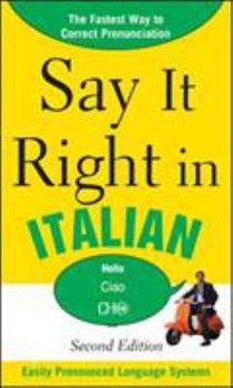 Paperback Say It Right in Italian Book