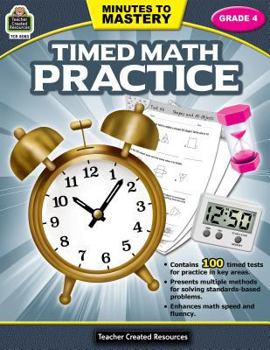 Paperback Minutes to Mastery-Timed Math Practice Grade 4 Book