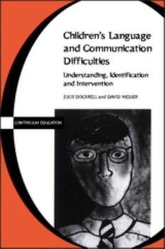 Paperback Children's Language and Communication Difficulties Book