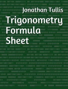 Paperback Trigonometry Formula Sheet Book