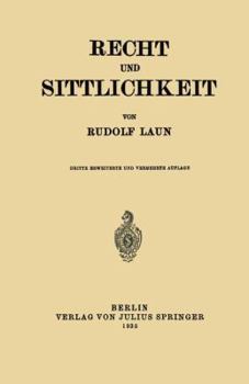 Paperback Recht Und Sittlichkeit [German] Book