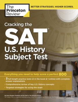 Paperback Cracking the SAT U.S. History Subject Test Book