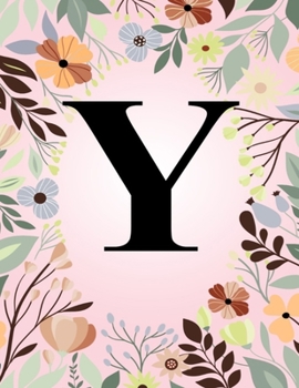 Y: Monogram Initial Letter Y Notebook | College Ruled Journal Gift for Women and Girls