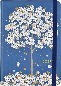 Calendar 2025 Falling Blossoms Weekly Planner (16 Months, Sept 2024 to Dec 2025) Book