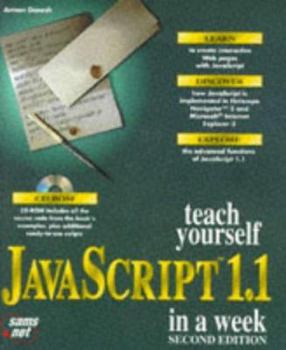 Paperback Teach Yourself JavaScript in a Week Book