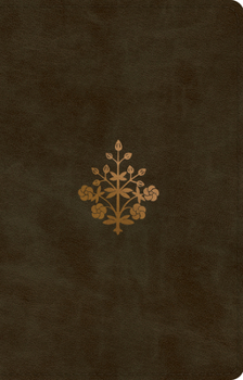 Paperback ESV Large Print Thinline Reference Bible (Trutone, Olive, Branch Design) [Large Print] Book