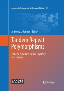 Paperback Tandem Repeat Polymorphisms: Genetic Plasticity, Neural Diversity and Disease Book