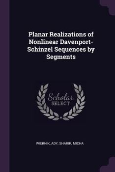 Paperback Planar Realizations of Nonlinear Davenport-Schinzel Sequences by Segments Book