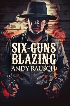Paperback Six-Guns Blazing [Large Print] Book