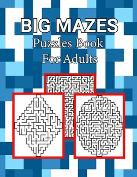 Paperback Big Mazes Puzzles Book For Adults: Tons of Challenge and Fun for your Brain, Square - Circle - Diamond Level Mazes Books for Beginner to Expert, Maze Book