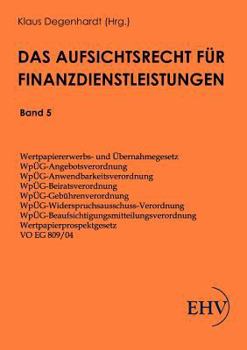 Paperback Aufsichtsrecht für Finanzdienstleistungen [German] Book