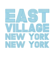Paperback Cool Minimalist East Village NYC Design 120 Page Notebook Lined Journal Book