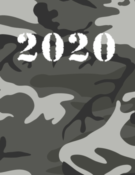 2020: Daily Planner I Snow Camo 2020 Planner For Girls I 8,5" x 11" I White Pages