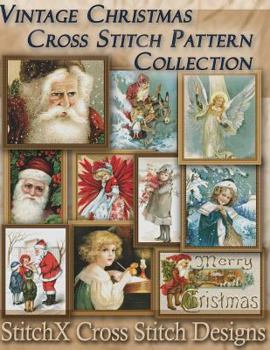 Paperback Vintage Christmas Cross Stitch Pattern Collection: Black & White Charts Book