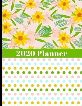 Paperback 2020 Planner: 12 Month Planner with Yearly, Monthly & Daily Timeline Views with Notes & More- Beautiful Retro Floral Cover Design - Book