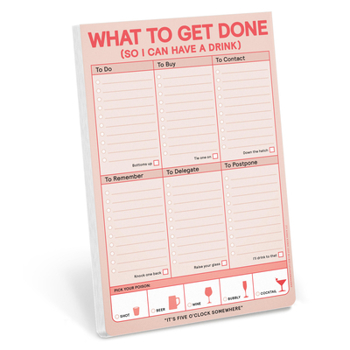 Misc. What to Get Done So I Can Have a Drink Pad (Pastel Version) Book