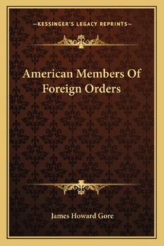 Paperback American Members Of Foreign Orders Book