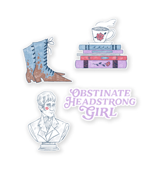 Misc. Jane Austen's Pride and Prejudice Stickers - Sticker Set of 4 Book