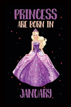 Paperback Princess Are Born In January: Line journal Notebook-Notebook Birthday Gift For Kids-Lined Note Book For Kids Book