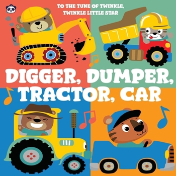 Paperback Digger, Dumper, Tractor, Car: Bedtime Digger and Truck Book for Boys! Book