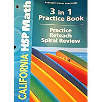 Harcourt School Publishers Math: Practice/Reteach Workbook Student Edition Grade 3
