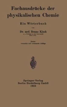 Paperback Fachausdrücke Der Physikalischen Chemie: Ein Wörterbuch [German] Book