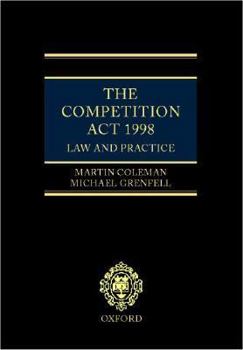 Hardcover The Competition ACT 1998: Law and Practice Book