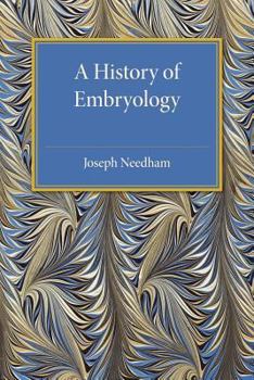 Paperback A History of Embryology Book