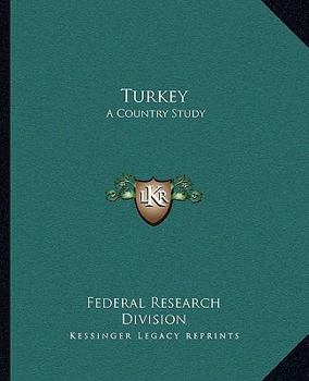 Paperback Turkey: A Country Study Book