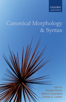Hardcover Canonical Morphology and Syntax Book