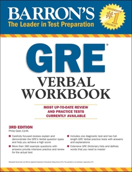 Paperback GRE Verbal Workbook Book
