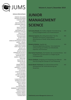 Paperback Junior Management Science, Volume 4, Issue 4, December 2019 [German] Book