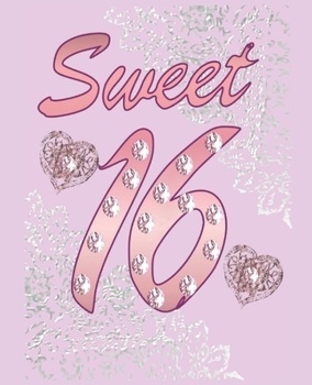 Sweet 16th: Guest book with Pink metallic effect overs for your Sweet 16th