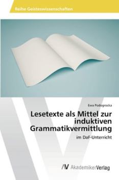 Paperback Lesetexte als Mittel zur induktiven Grammatikvermittlung [German] Book