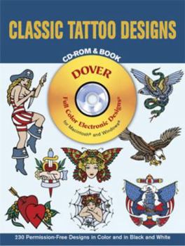 Paperback Classic Tattoo Designs [With CDROM] Book