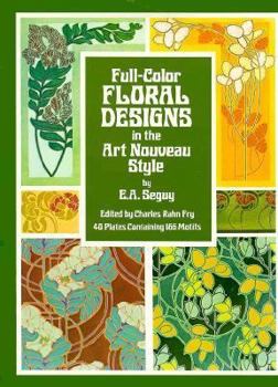 Paperback Full-Color Floral Designs in the Art Nouveau Style Book