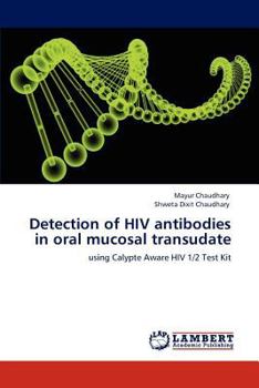 Paperback Detection of HIV antibodies in oral mucosal transudate Book