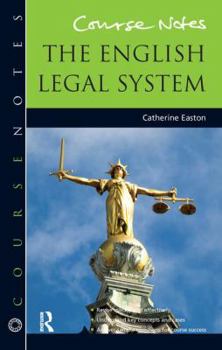 Paperback Course Notes: The English Legal System Book