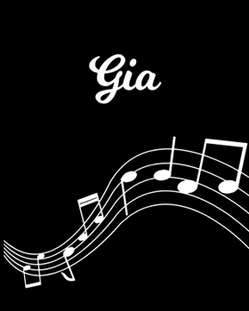Paperback Gia: Sheet Music Note Manuscript Notebook Paper - Personalized Custom First Name Initial G - Musician Composer Instrument C Book