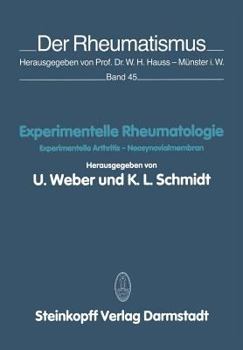 Paperback Experimentelle Rheumatologie: Experimentelle Arthritis -- Neosynovialmembran [German] Book