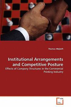 Paperback Institutional Arrangements and Competitive Posture Book