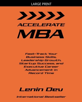 Paperback Accelerate MBA [Large Print] Book