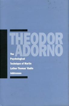 Paperback The Psychological Technique of Martin Luther Thomas' Radio Addresses Book