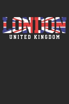 Paperback Notebook: London United Kingdom UK Dot Grid 6x9 120 Pages Book