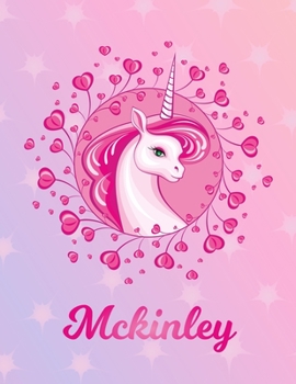 Mckinley: Unicorn Sheet Music Note Manuscript Notebook Paper Magical Horse Personalized Letter M Initial Custom First Name Cover Musician Composer Instrument Composition Book 12 Staves a Page Staff Li